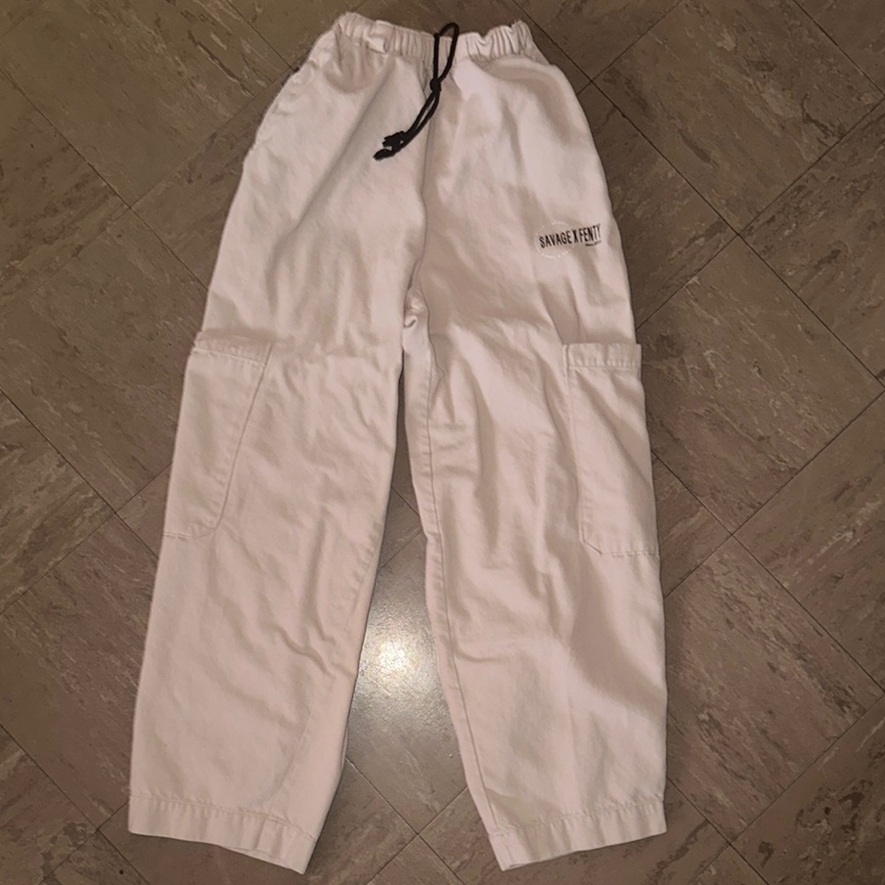 Savage X Fenty Cream Track Pants Relaxed Fit